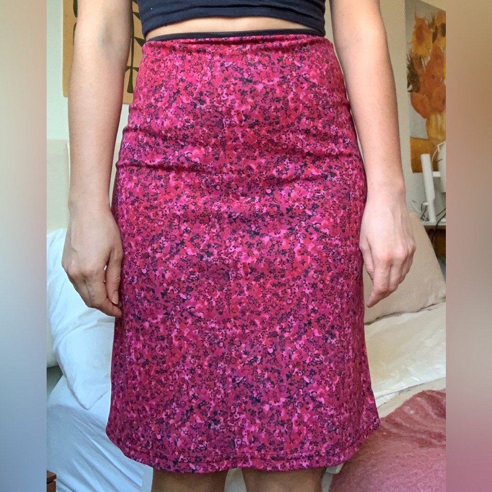 90’s Floral Midi Skirt